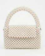 Bolso en perla ábaco beige