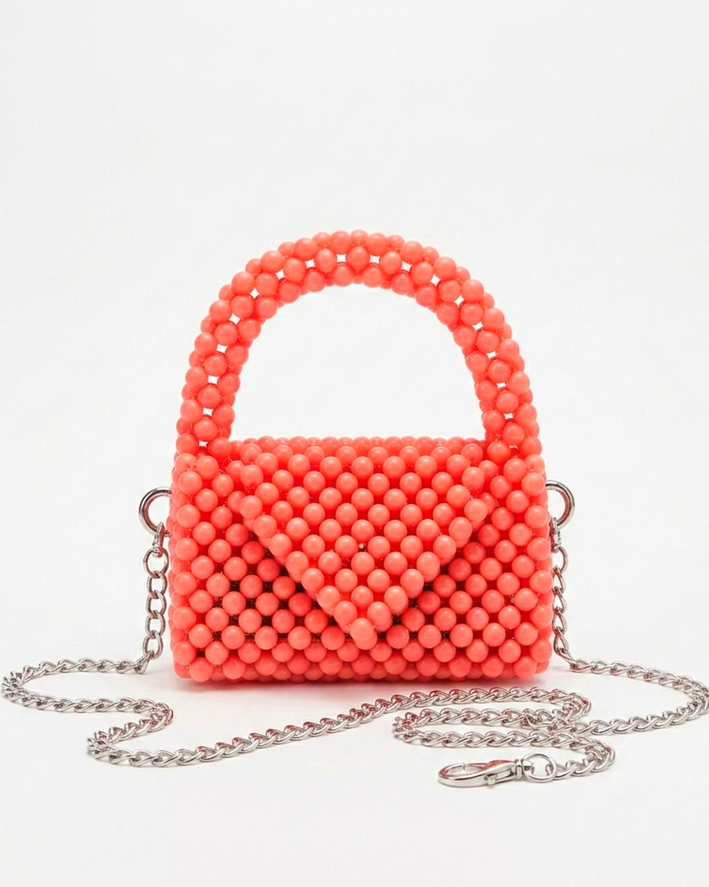 Bolso en perla ábaco rosa